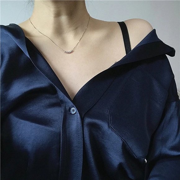 NEW 925 Sterling Silver Simple Bead Necklace - Picture 6 of 8